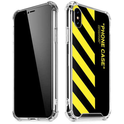 Black and Yellow Stripes iPhone XS Max Clear Case